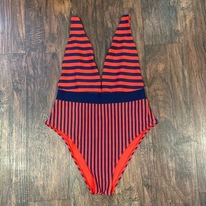 Striped One piece swimsuit